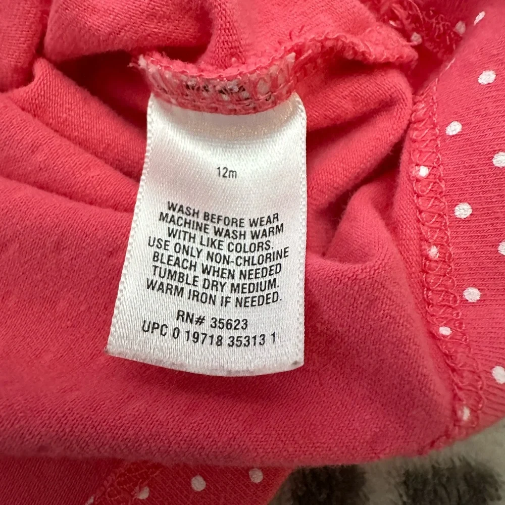 Carter’s Polka Dot Graphic Tee in Pink Size 12 months